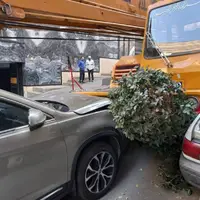 برخورد مرگبار جرثقیل با ۲ دستگاه خودرو در تهران