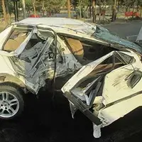 تصادف مرگبار سمند با تریلی