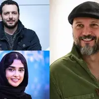 کامبیز دیرباز، پدرام شریفی و الهام حصاری در فیلم علیرضا امینی