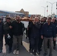 تشییع پیکر مادر شهید بیگلری در مراغه