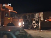واژگونی تریلی در گردنه پاطاق جان راننده را گرفت