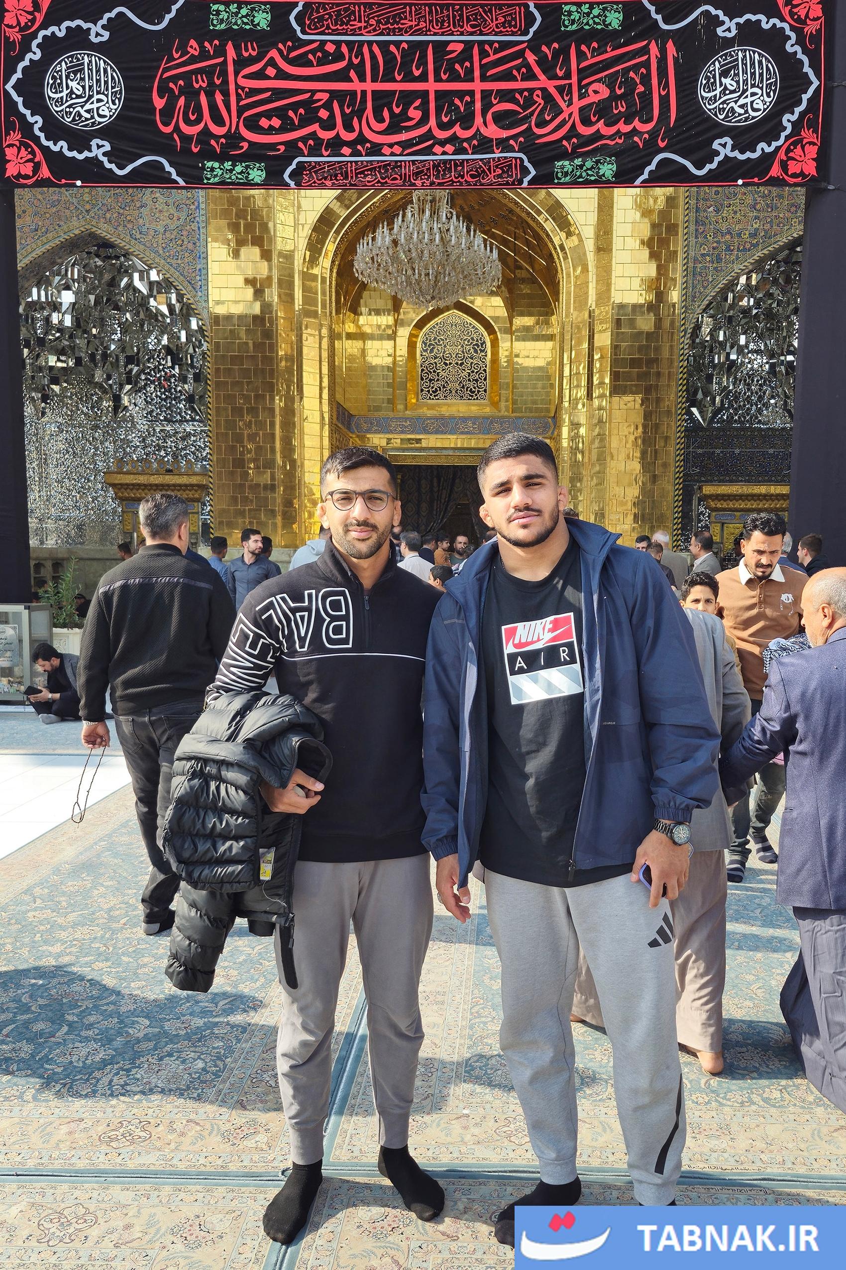  تشرف اعضای تیم ملی کشتی به عتبات عالیات