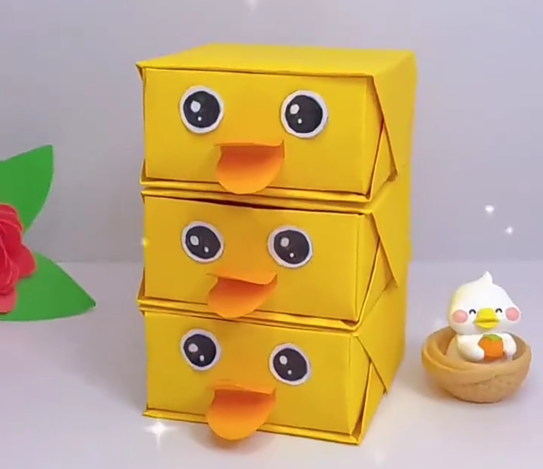 کاردستی اردک کاغذی با کشوی بازشو