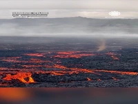 ثبت پدیده نادر گردباد آتشفشانی در جنوب ایسلند