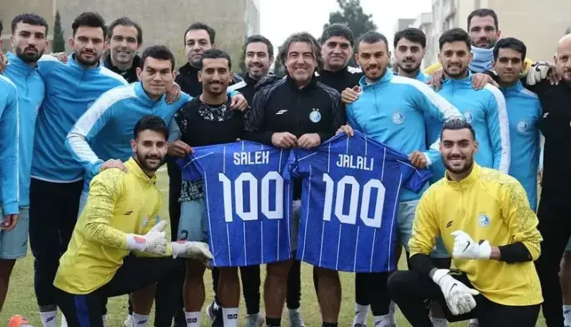 پیراهن شماره 100 استقلال بر تن صالح و جلالی!