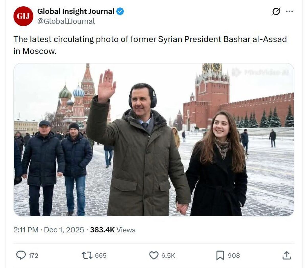 بشار اسد در میدان سرخ مسکو؛ واقعی یا جعلی؟