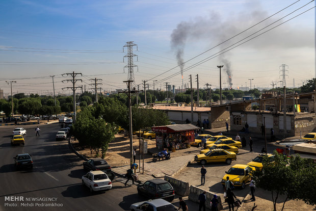 آلودگی شدید هوا در ۱۰ شهر خوزستان