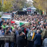 عکس/ آیین تشییع وتدفین پیکر شهید گمنام در قزوین