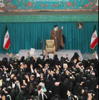 دیدار امروز هزاران نفر از زنان و دختران مناطق سراسر کشور با حضرت آیت‌الله خامنه‌ای