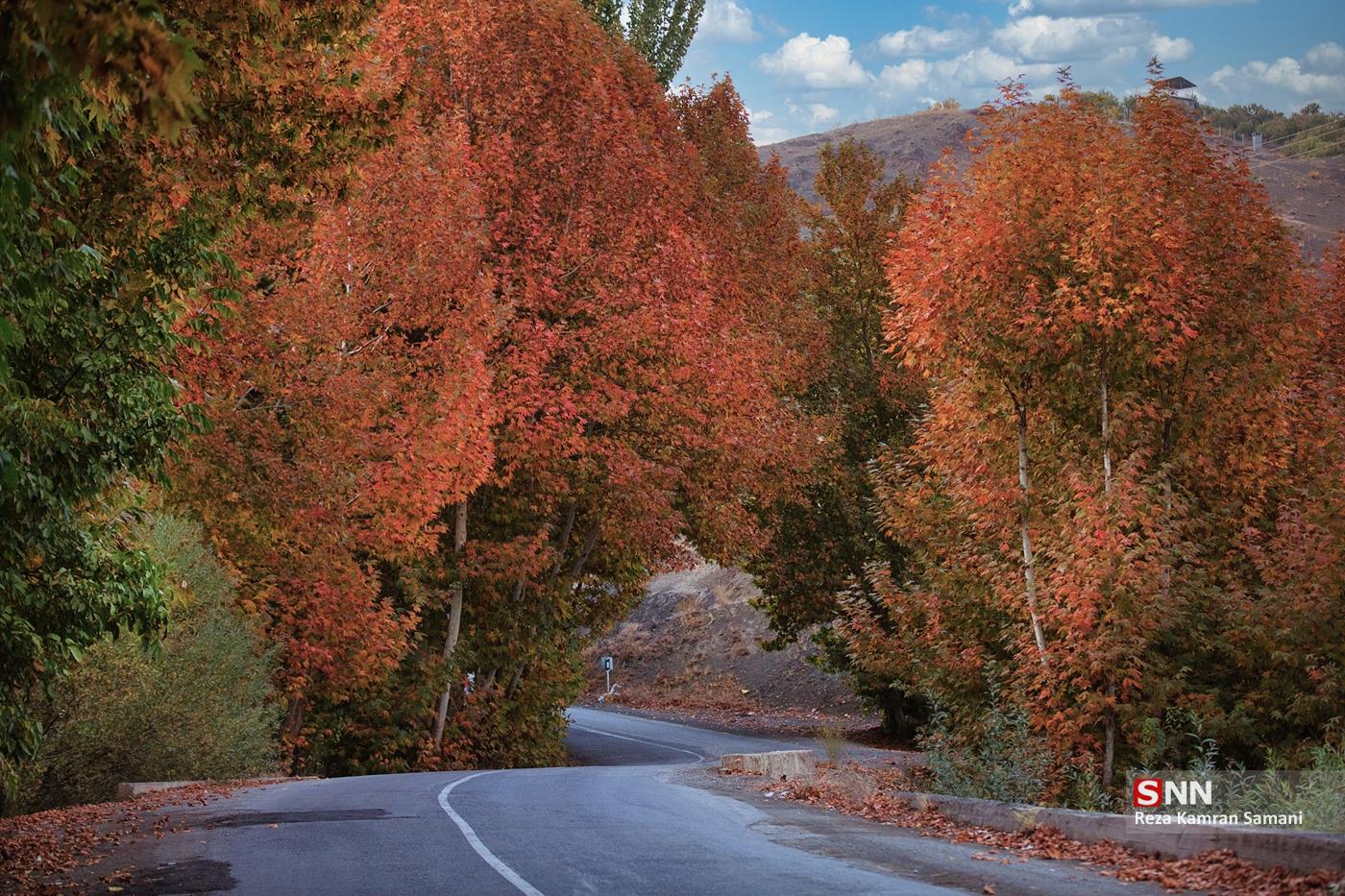 طبیعت پاییزی حاشیه زاینده رود در شهرستان سامان