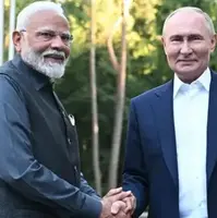 دیدار رسمی پوتین با نخست وزیر هند در دهلی نو 