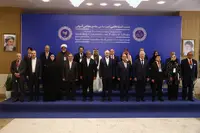 عکس یادگاری شرکت‌کنندگان نشست کمیته دائمی امور سیاسی مجمع مجالس آسیایی با حضور قالیباف