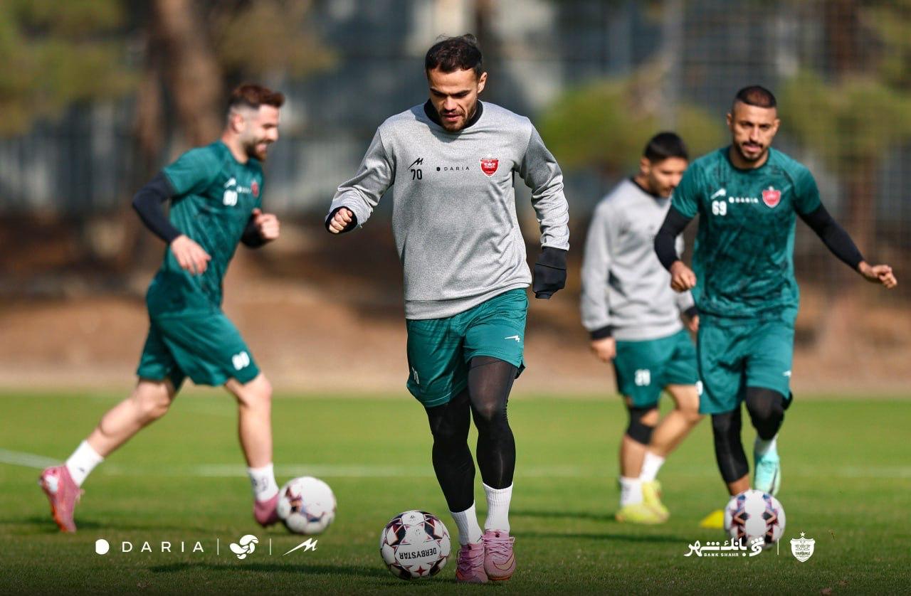 تصاویر آخرین تمرین پرسپولیس پیش از دربی ۱۰۶