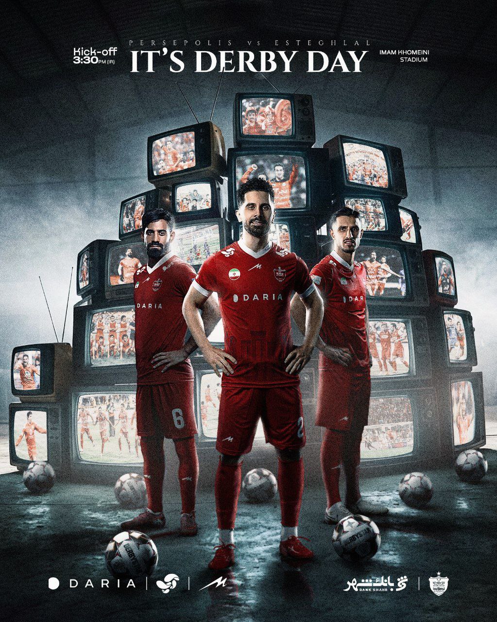 پوستر استقلال و پرسپولیس برای روز دربی ۱۰۶