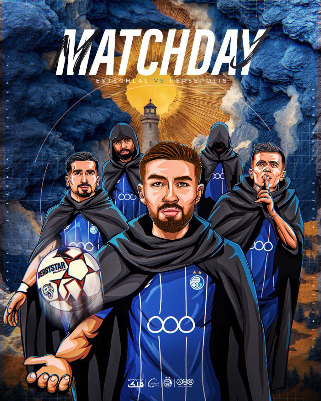 پوستر استقلال و پرسپولیس برای روز دربی ۱۰۶