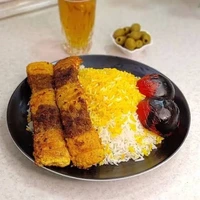 کباب تابهای دو رنگ هم با گوشت هم با مرغ