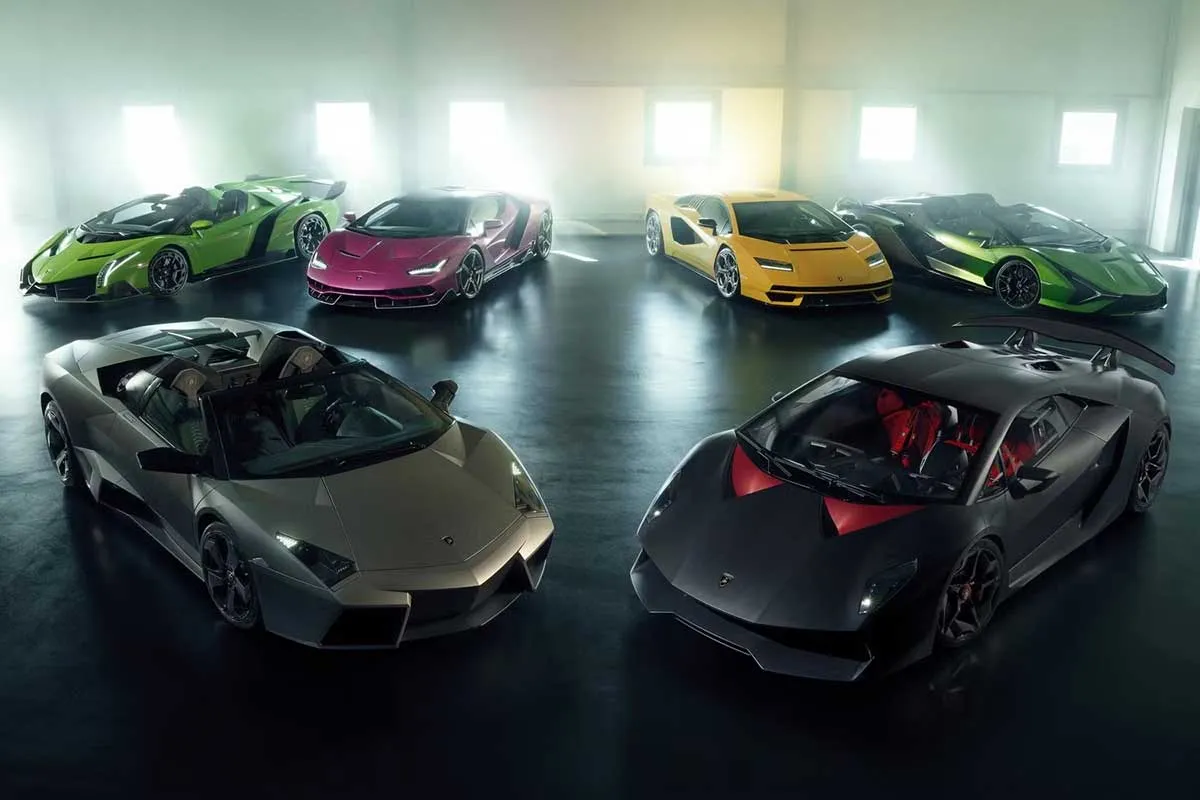 جذابترین کلکسیون لامبورگینی دنیا، شکار تمام مدلهای تولید محدود سنت آگاتا