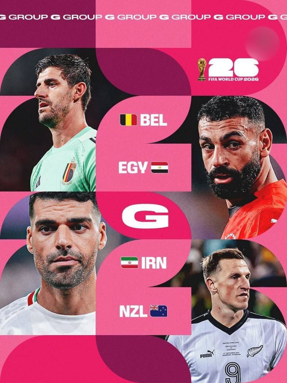 پوستر رسمی فیفا برای گروه ایران در جام‌جهانی ۲۰۲۶