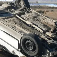 واژگونی پراید و فوت راننده در جاده سانیج_فیضآباد
