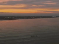 غروب تماشایی ساحل انزلی گیلان