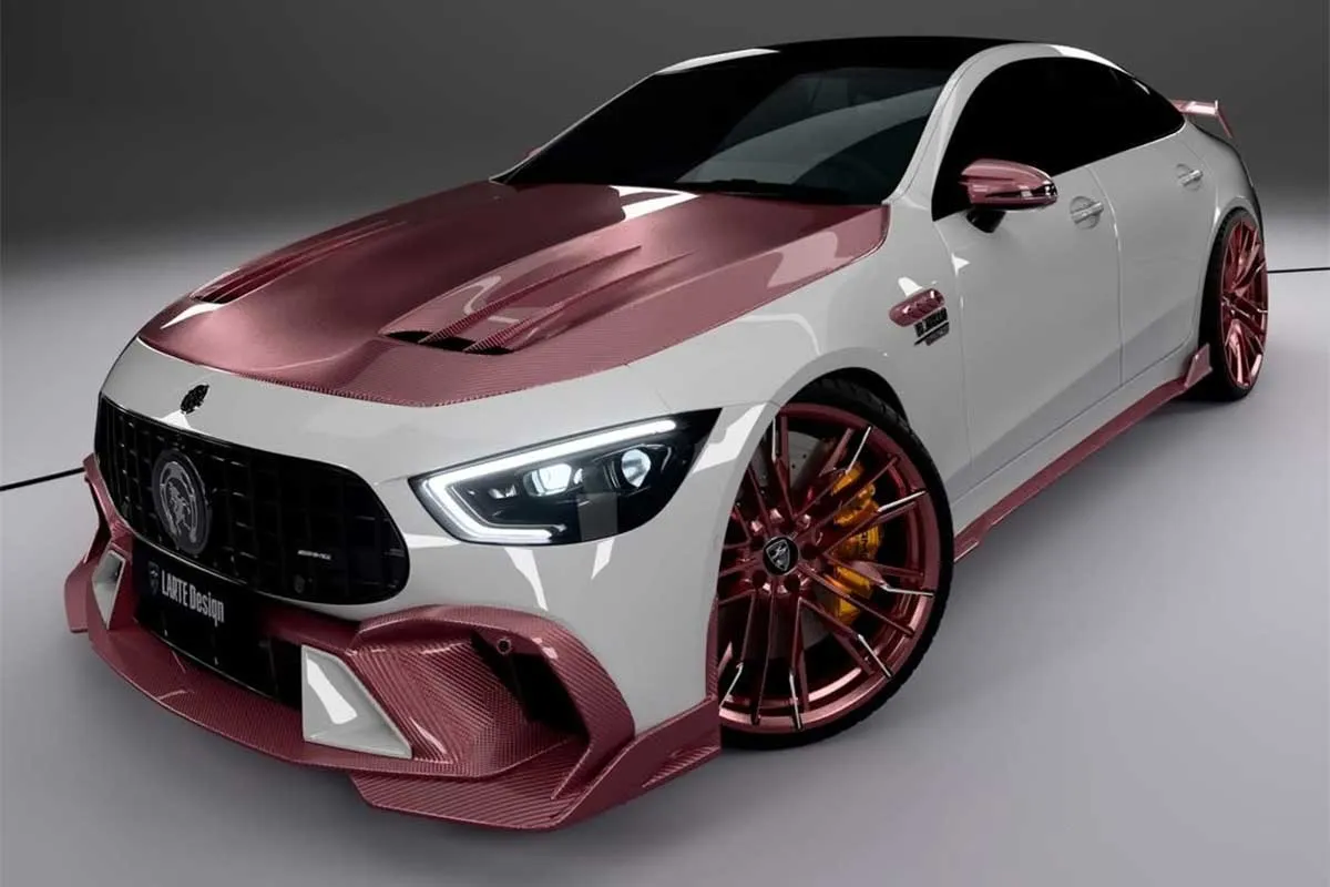 تیونینگ عجیب مرسدس AMG GT53 لارته دیزاین با کیت بدنه صورتی!