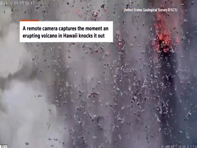 از بین رفتن پهپاد در فوران آتشفشان هاوایی 