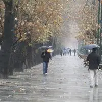 جلوه گری پاییز با بارش باران