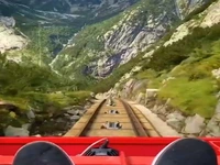 سورتمه سواری در طبیعت زیبای کوه های سوئیس