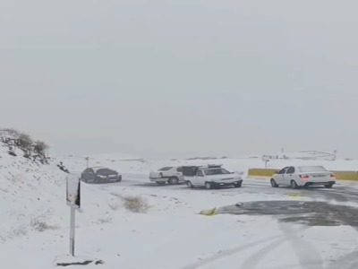 فیلم| جاده مهستان_طالقان مسدود شد