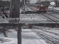 برخورد شدید قطار با خودروی شاسیبلند