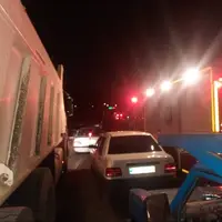 تصادف زنجیرهای 20 خودرو در اتوبان امام علی(ع) تهران