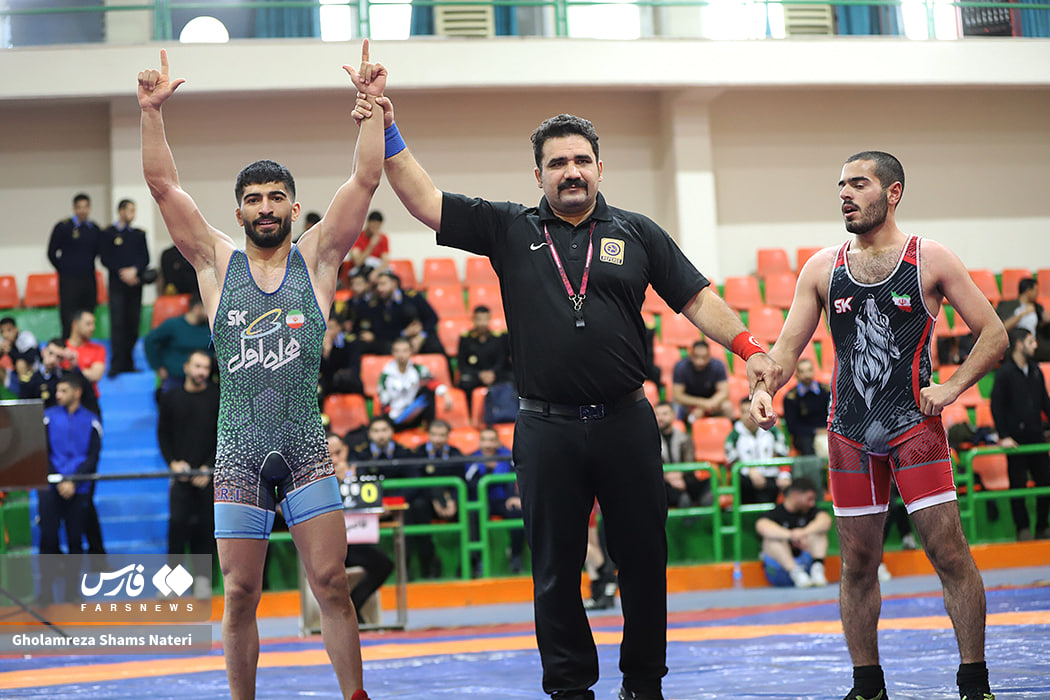 رقابت کشتی گیران اجا در نوشهر