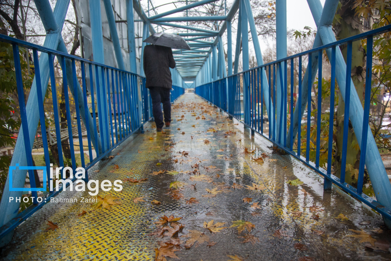 بارش باران پاییزی در کرمانشاه