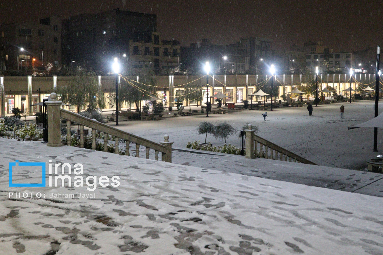 عکس/ بارش اولین برف پاییزی در زنجان