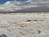 سفیدپوش شدن شمال عربستان سعودی 