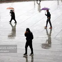 عکس/بارش سنگین باران در همدان