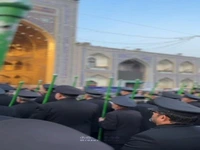 عرض تبریک زائران و خادمان به حضرت رضا(ع)