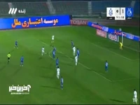 گل اول ملوان به استقلال توسط محمد علینژاد