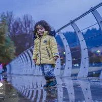 عکس/ خرم‌آبادی‌ها خُرَم از بارش باران