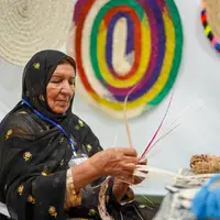 نمایشگاه حصیربافی در شهرستان مهر