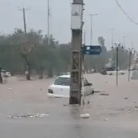باران شدید جاده ورودی به لالی را مسدود کرد