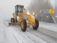 بارش برف در گردنههای الموت و آوج