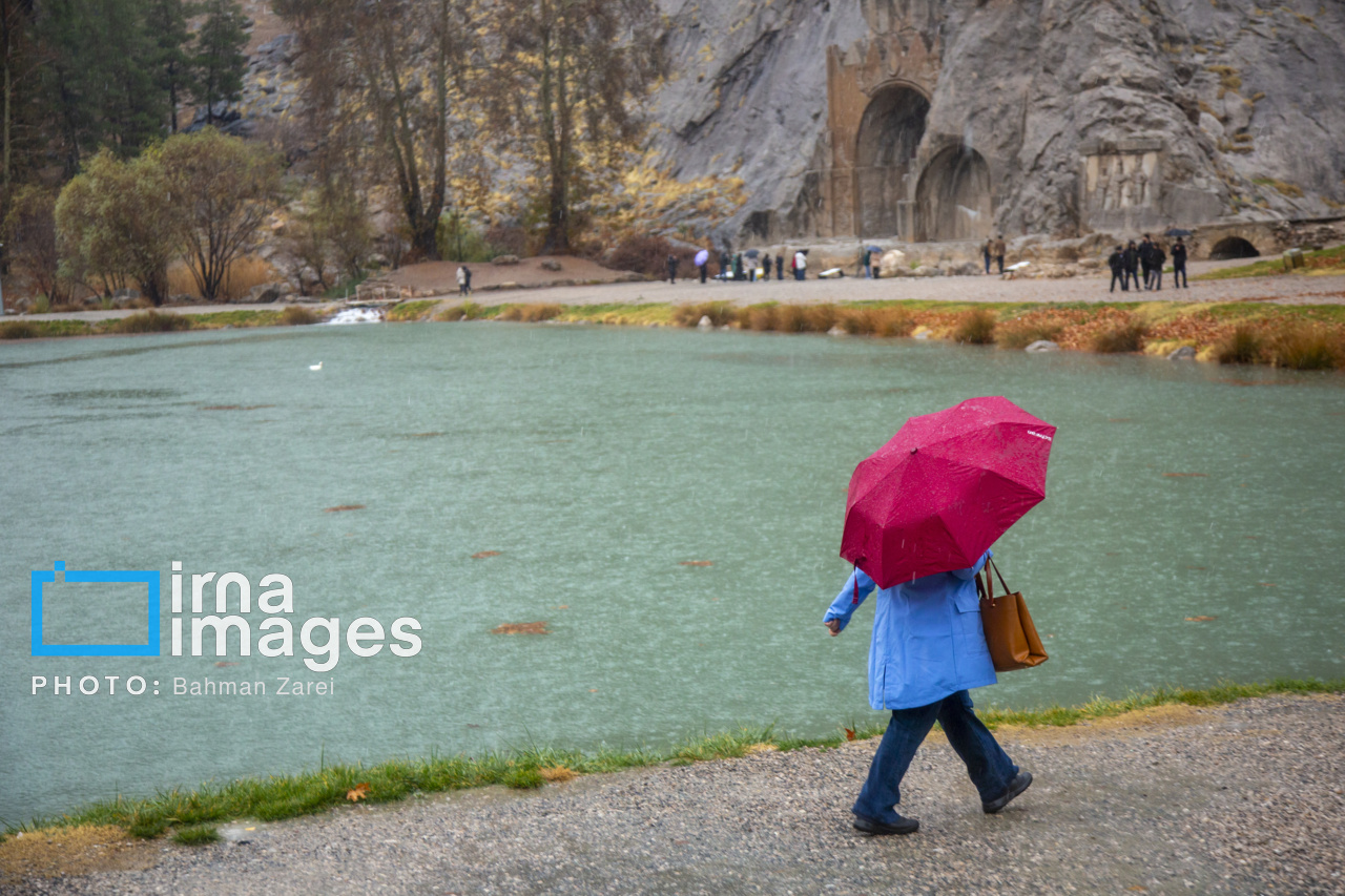 بارش باران پاییزی در کرمانشاه