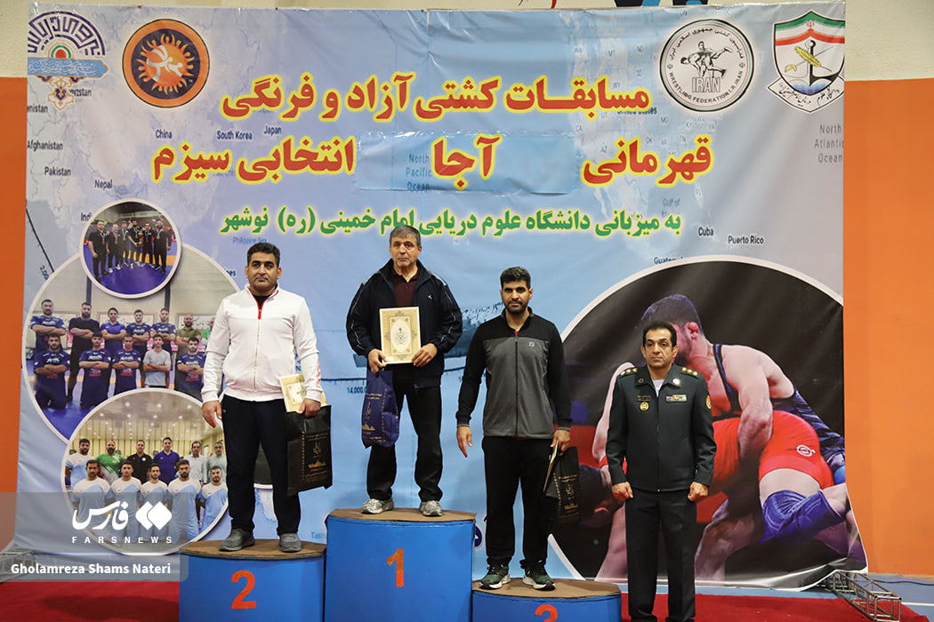 رقابت کشتی گیران اجا در نوشهر