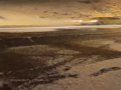 هم اکنون بارش زیبای برف در جاده چالوس؛ محدوده کندوان