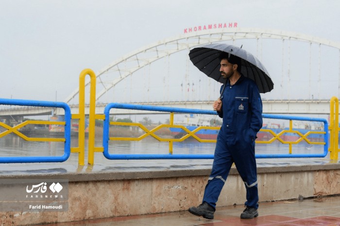 باران خیابان‌های خرمشهر را ونیزی کرد