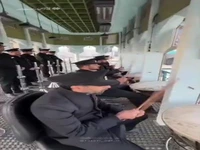 نقارهنوازی خادمان حرم رضوی در صبح میلاد حضرت مادر