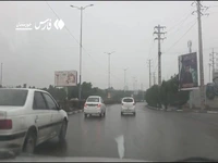 نمنم باران در اهواز