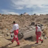 واژگونی مرگبار دنا در جاده فیروزآباد به کوهمره سرخی