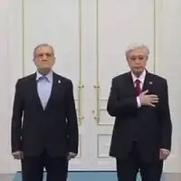 استقبال رسمی رئیسجمهور قزاقستان از پزشکیان
